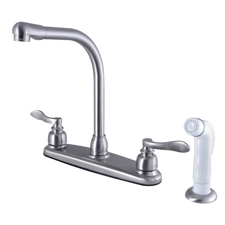 NUWAVE FRENCH FB718NFL 8-Inch Centerset Kitchen Faucet with Sprayer FB718NFL